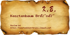 Kesztenbaum Brúnó névjegykártya